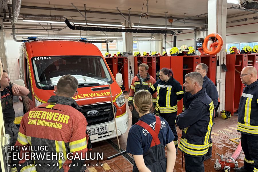 Ausbildung mit der Feuerwehr Mittenwalde